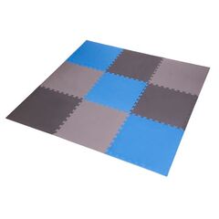 Mata puzzle pod sprzęt do ćwiczeń 9 elementów 180x180cm MP10 niebieska/szara, Kolor: blue-grey, Waga: 0,8