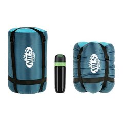 NILS CAMP śpiwór turystyczny 220x80cm kempingowy typu mumia NC2012, Kolor: szaro-niebieski, Waga: 1,1, 5 zdjęcie