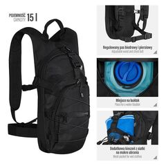 NILS CAMP NC1732 lekki plecak turystyczny CRAB czarny, 2 zdjęcie