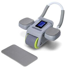 HMS KA08 GRAY ABS AUTOMATYCZNE KOŁO DO ĆWICZEŃ MIĘŚNI BRZUCHA Z WYŚWIETLACZEM LCD I ŁADOWANIEM, Kolor: szary