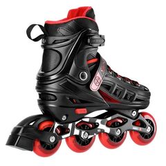 NILS EXTREME rolki regulowane dla początkujących NA18811 czerwone/czarne, Kolor: czarny/czerwony, Rozmiar: 29-33, 3 zdjęcie