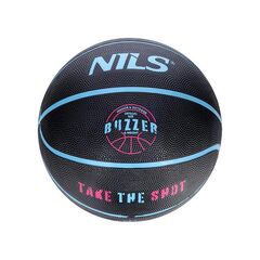 NILS NPK251 PIŁKA DO KOSZYKÓWKI CZARNA BUZZER 5, Kolor: czarny/różowy/niebieski, Rozmiar: 5