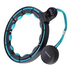 HMS HHM17 HULA HOP BLACK/TURQUOISE Z MAGNESAMI I OBCIĄŻNIKIEM + LICZNIK, Kolor: czarny/turkusowy