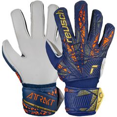 Rękawice bramkarskie dziecięce REUSCH Attrakt Solid Junior 4, Kolor: niebieskie, Rozmiar: 5