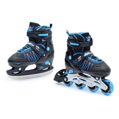 SMJ SPORT JACK Łyżworolki męskie 2w1 Łyżwy i rolki niebieskie/czarne, Kolor: niebieski, Waga: 2, Rozmiar: 30-33