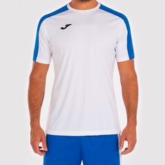 JOMA ACADEMY 101656.208 koszulka męska sportowa biała/niebieska, Kolor: biało-niebieskie, Rozmiar: M
