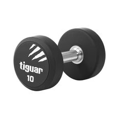 TIGUAR hantle treningowe ciężarek do ćwiczeń siłowych 10kg czarny, Kolor: czarny, Waga: 10