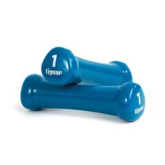 TIGUAR hantle do ćwiczeń fitness ciężarki 2x1kg zestaw niebieskie, Kolor: niebieski, Waga: 1