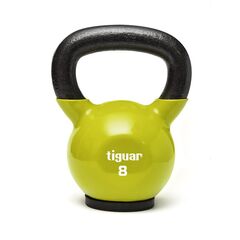 TIGUAR Kettlebell do ćwiczeń crossfit na siłownię, Kolor: zielony, Waga: 8