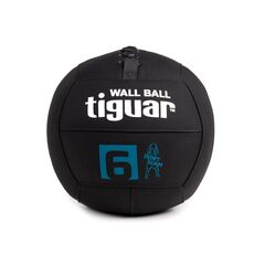 TIGUAR piłka lekarska wall ball do crossfitu 6kg czarna, Kolor: czarny, Waga: 6