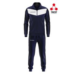 GIVOVA dres sportowy męski komplet bluza i spodnie Triacetato granatowy, Kolor: niebieski, Rozmiar: XL