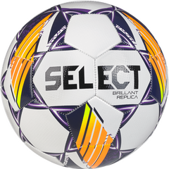 SELECT piłka nożna treningowa Brillant Replica v24 biała, Kolor: niebieski, Waga: 0.4, Rozmiar: 5