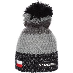 VIKING CORNET czapka męska zimowa z pomponem szarna/szara, Kolor: czarny, Waga: 0.2, Rozmiar: one size