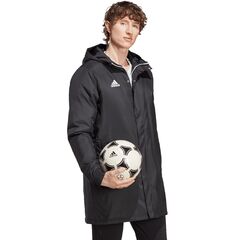 ADIDAS kurtka męska długa z kaputrem sportowa Entrada IB6076 czarna, Kolor: czarny, Waga: 0.2, Rozmiar: XL, 3 zdjęcie