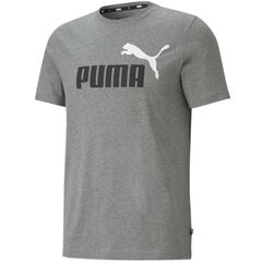 PUMA koszulka męska t-shirt bawełniany ESS+ 2 Col Logo Tee szara, Kolor: szary, Waga: 0.2, Rozmiar: S