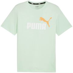 PUMA koszulka męska t-shirt bawełniany ESS+ 2 Col Logo Tee miętowa, Kolor: miętowy, Waga: 0.2, Rozmiar: S