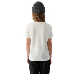 4F koszulka dziecięca t-shirt da dziewczynki 4FJWAW24TTSHF1547-11S biały r. 122, 2 zdjęcie