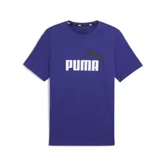 PUMA koszulka męska t-shirt bawełniany ESS+ 2 Col Logo Tee niebieska, Kolor: niebieski, Waga: 0.2, Rozmiar: L