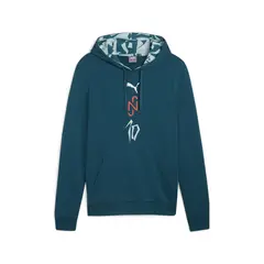 PUMA NEYMAR JR męska chłopięca bawełniana z kapturem Creativity niebieska, Kolor: niebieski, Waga: 0.4, Rozmiar: L
