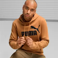 PUMA bluza męska z kapturem bawełniana ESS Big Logo Hoodie beżowa, Kolor: beż, Waga: 0.4, Rozmiar: L, 3 zdjęcie