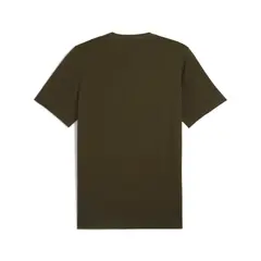 PUMA koszulka męska t-shirt bawełniany ESS+ 2 Col Logo Tee khaki, Kolor: khaki, Waga: 0.2, Rozmiar: S, 2 zdjęcie