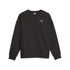PUMA bluza damska bawełniana bez kaptura BETTER ESSENTIALS czarna, Kolor: czarny, Waga: 0.3, Rozmiar: S