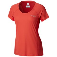 Columbia Koszulka damska Titan Ultra Short Sleeve Red Coral, Cherrybomb r. S