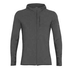 Icebreaker Bluza męska merino Descender LS Zip Hooded Jet Heather / Black r. M