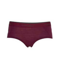 Icebreaker Bokserki damskie Sprite Hot Pants Redwood, Kolor: czerwony, Waga: 0.5, Rozmiar: XS