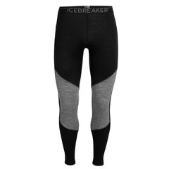 Icebreaker Legginsy męskie 200 Oasis Deluxe Leggings Black / Gritstone Heather r. XXL