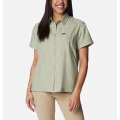 Columbia Koszula damska Silver Ridge Utility SS Shirt Safari, Kolor: zielony, Waga: 1, Rozmiar: S
