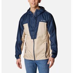 Columbia Kurtka męska Trail Traveler Windbreaker Ancient Fossil niebiesko-beżowa, Kolor: szary, Waga: 1, Rozmiar: XL
