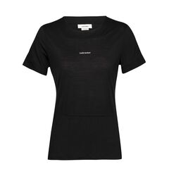 Icebreaker Koszulka damska merino Zoneknit SS Slit Back Tee czarna, Kolor: czarny, Waga: 0.5, Rozmiar: S