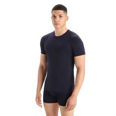 Icebreaker Koszulka męska Mens Anatomica Crew Midnight, Kolor: czarny, Waga: 0.5, Rozmiar: M