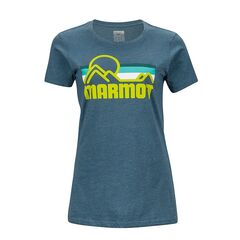 Marmot Koszulka damska Coastal Tee SS Dark Charcoal, Kolor: czarny, Waga: 1, Rozmiar: XS