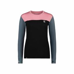 Mons Royale Koszulka damska merino Yotei BF LS Logo Dusty Pink / Burnt Sage r. S