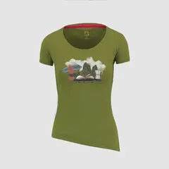 Karpos Bawełniana koszulka damska W T-Shirt Anemone Evo zielona, Kolor: zielony, Waga: 0.5, Rozmiar: M