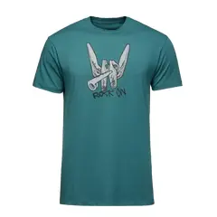 Black Diamond T-shirt męski M Rock On SS Tee Raging Sea zielony, Kolor: niebieski, Waga: 0.5, Rozmiar: S