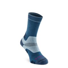 Bridgedale Skarpety damskie z amortyzacją Hike Midweight Merino Performance Boot niebieskie, Kolor: niebieski, Waga: 1, Rozmiar: L (41-43)