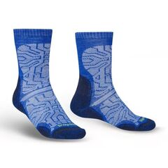Bridgedale Skarpety męskie Hike ultralight crew merino performance pattern niebieskie, Kolor: niebieski, Waga: 0.5, Rozmiar: XL (48+ )