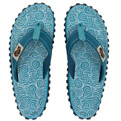 Gumbies Klapki damskie Islander Canvas Flip-Flops Turquoise Swirls r. 35