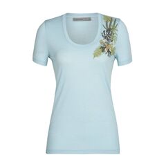 Icebreaker Koszulka damska merino Tech Lite II SS Scoop Tee Fabulous Farms Haze r. XS