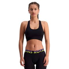 Mons Royale Biustonosz sportowy damski Stratos Merino Shift Sports Bra-Black, Kolor: czarny, Waga: 1.5, Rozmiar: XS