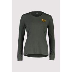 Mons Royale Koszulka damska merino Icon LS - Bold Script - Rosin, Waga: 0.5, Rozmiar: XS