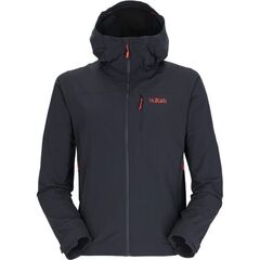 Rab Kurtka softshell męska Torque Jacket Beluga, Kolor: czarny, Waga: 1, Rozmiar: S