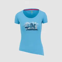 Karpos Bawełniana koszulka damska W T-Shirt Anemone Evo niebieska, Kolor: niebieski, Waga: 0.5, Rozmiar: XS