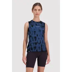 Mons Royale Koszulka damska Icon Relaxed Tank - Clean Ice Night Tie Dye, Kolor: niebieski, Waga: 0.5, Rozmiar: S