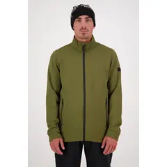 Mons Royale Bluza męska Arcadia Merino Fleece Jacket zielona, Kolor: zielony, Waga: 1.5, Rozmiar: S