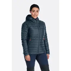 Rab Damska kurtka puchowa Microlight Alpine Long Jacket niebieska r. XS
