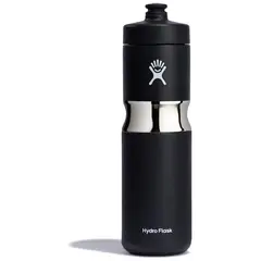 Butelka termiczna Hydro Flask 20 OZ Wide Insulated Sport Bottle - Black, Kolor: czarny, Waga: 1, Pojemność (litry): 0.591